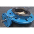 Short Pattern Mono Flanged Vulcanised Rubber Seat Butterfly Valve